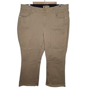 Democracy Cropped Itty Bitty Flare Khaki Jeans Ab Technology Tan Women's 20W